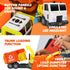 Set, JOYIN Large Friction Powered Garbage Truck Toy Includes Dumpster, Trash Bins, and Learning Cards for Kids, Orange