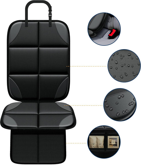 MHO+ALL 2 Pack 600D 2 Car Seat Protector Auto for Child Baby Car Seats - Large CarSeat Sit Savers Mat with Waterproof