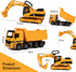 Toy To Enjoy Excavator & Dump Truck Toy Set of 2, Moveable Claw & Lifting Back, Construction Vehicle for Kids