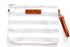 Orange Blossom Diaper Bags Set 4 Stylish Diaper Bag Organizing Pouches - XL of Gray and White Striped Canvas Diaper Bag
