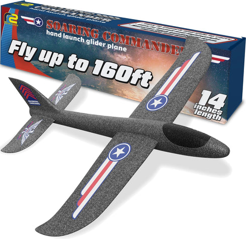 Airplane Toy For Kids: Foam Glider Plane Toy, Safe & Easy to Throw, Gifts for Boys & Girls Ages 4-10 Outdoor Games