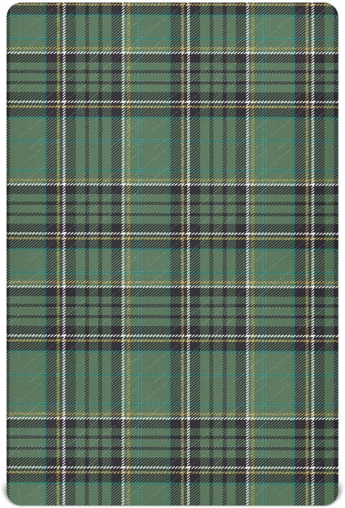 Emelivor Tartan Buffalo Plaid Green Toddler Crib Sheets for Boys Girls Soft Nursery