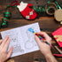 24 24 Set Funrous Pcs Bulk Christmas Coloring Books with Stackable Crayons Christmas Mini Coloring Books for Xmas