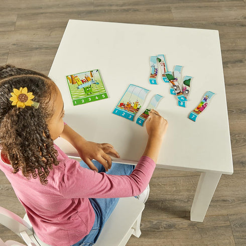 hand2mind Numberblocks Sequencing Puzzle Set - Math Games for Kids Ages 3-5, Educational Toys