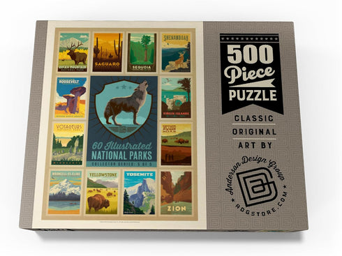 MyPuzzle National Parks Collector Series - Edition 5, Vintage Poster - Premium 500 Piece Jigsaw Puzzle for Adults