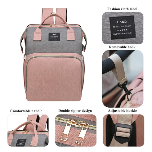 Backpack7 1 Bag,Mommy Diaper Bag with Changing Station,Diaper Bag in Travel Baby Diaper Bag With USB Charging Port