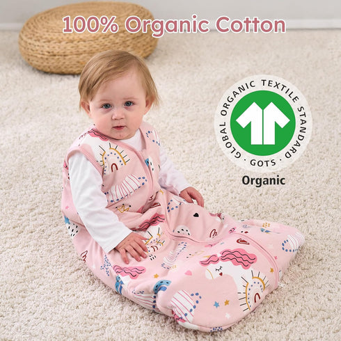 0-6 1.5 2-Way 100% Yoofoss Baby Sleep Sack Months, Tog Baby Wearable Blanket with Zipper, Cotton Organic Fabric Winter
