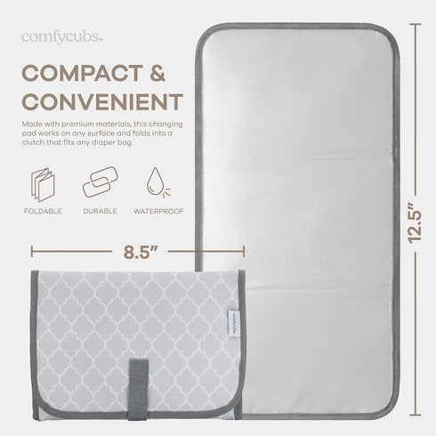 Compact Baby Organizer with Changing Pad - Comfy Cubs Diaper Caddy Bundle