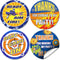 Zonon 60 Pieces Dart Battle Stickers, Birthday Party Themed Labels for Party Favors