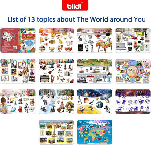 3-5,600+ English Words Talking Book for Kids Interactive Activity for Toddler Age Sound,Electronic English Learning