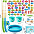 LILYBUDS 3 4 5 6 7 8, Summer 3-5 4-8 Magnetic Fishing Game Pool Toys for Kids Water Table Bathtub Toys with Inflatable