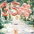 KatchOn Rose Gold 35 Balloon Numbers - 40 Inch Mylar Balloons for 35th Birthday Anniversary Decorations
