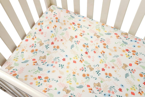 Pack 2 Pack Set Onacosht n Play Fitted Sheets for Baby Girl Soft Jersey Knit Sheets for Mini Crib Mattress and Playard