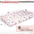 Pink Floral Girl Crib Sheet - 100% Combed Cotton, Breathable Watercolor Rose Baby Girl Crib Sheets