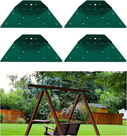 Generic 4 Set Pcs EZ Frame Brackets Accessories, A-Frame Brackets for Wooden Swing Beam, High Strength Support Fitting