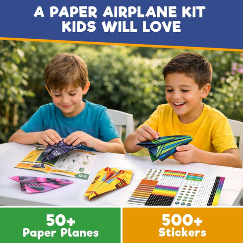 6+ 50+ 500+ 6-7-8-9-10 Doctor Jupiter My First Paper Airplane Book Kit for Kids Ages | Make & Fly Paper Airplanes