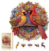 Wooden Puzzles for Adults, Wooden Cardinal Puzzle, Wooden Jigsaw Puzzles for Adults,