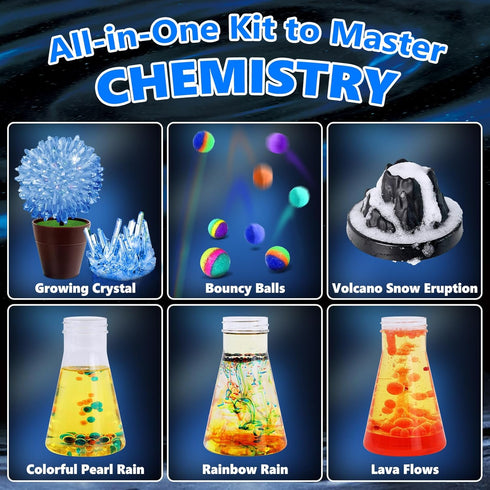 250+ Set, UNGLINGA Science Experiments Kits for Kids, Boys Girls Toys Birthday Gifts Ideas, Chemistry S.T.E.M