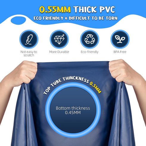 80" Summer 3-12 Non-Slip Splash Pad for Kids and Dog, Extra Large Baby Play Mat, Dog Pool Toys, Thicken Sprinkler Pool