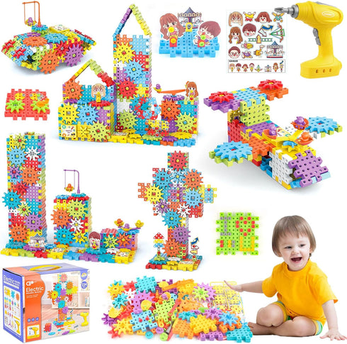 Pycoal Gears Building Blocks, STEM Educational Toys 234 PCS Gears Building Toys