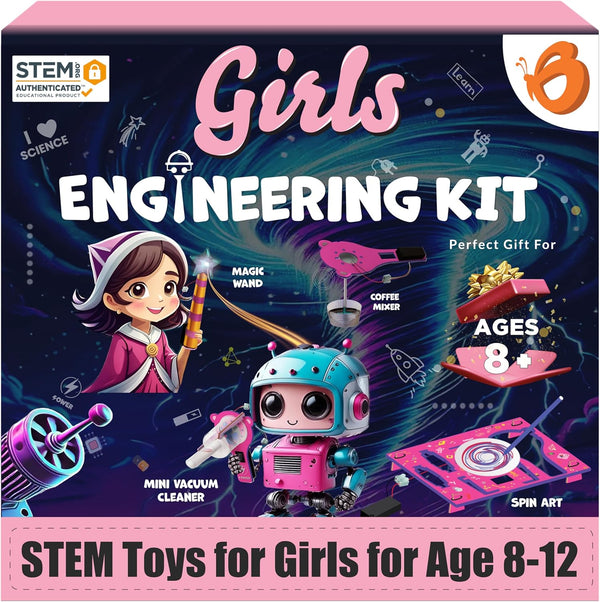 Butterfly EduFields 100+ STEM Projects | Girls Mini Engineering Kit for Ages