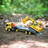 Maxx Action 17 3 Playset Vehicle Transport with Excavator Bright Lights and Construction Sounds | Friction Powered