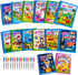 14 Pack Water Coloring Books, Reusable Water Doodle Book Toys, Educational Learning Kits Gifts for Toddlers
