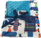 Unisex Baby Reversible Stroller Blanket (Airplane/Turquoise) Minky Dot (Choose Color)