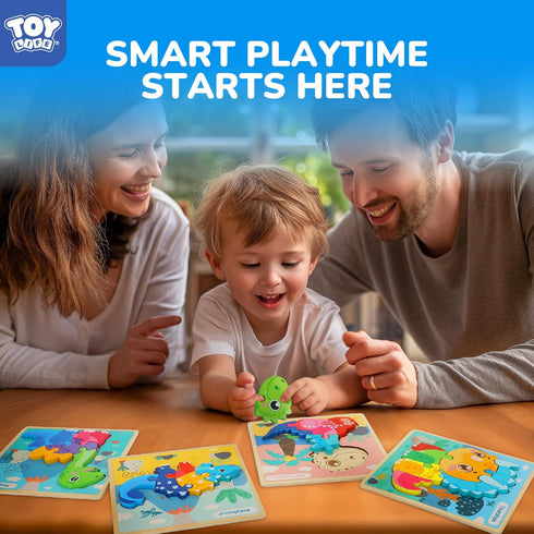 2-4, 12 Pack 1-3, 1 2 3 2 3 4 5, TOY Life Wooden Puzzles for Toddlers Dinosaurs Puzzles for Toddler Kids Montessori