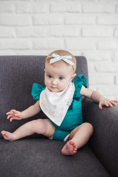 Copper Pearl Baby Bandana Bibs - 4 Pack Soft Cotton Bibs for Drooling and Teething, Adjustable for Newborns to Toddlers