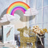 WILLBOND 4 Pieces Rainbow Honeycomb Paper Centerpiece, Rainbow Party Table Decoration for Events