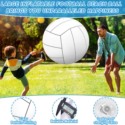 Libima 27 Inch Giant Inflatable Volleyball - Large Beach Volleyball for Outdoor Activity Games Sports Themed Party