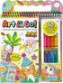 Bright Stripes Art on The Go Collage Fun Jungle Theme Travel Kit