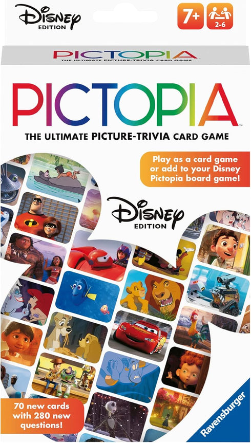 Ravensburger Disney World of Disney Pictopia - Travel-Sized Trivia Game for Kids and Adults, Ages 7+