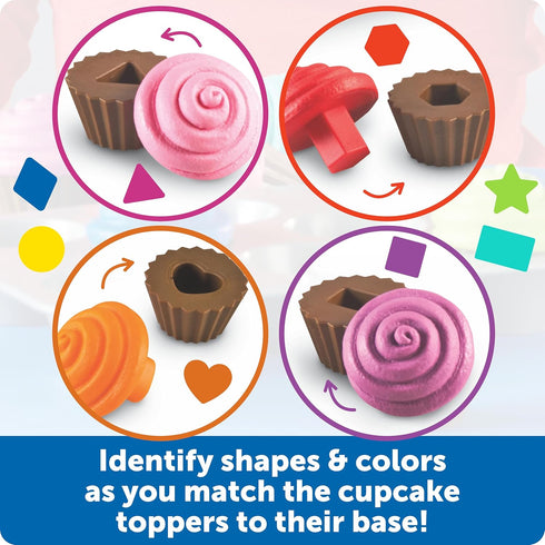 Learning Resources Smart Snacks Shape Sorting Cupcakes - Toddler Girl and Boys Toys, Play Food, Toy Kitchen Accesories