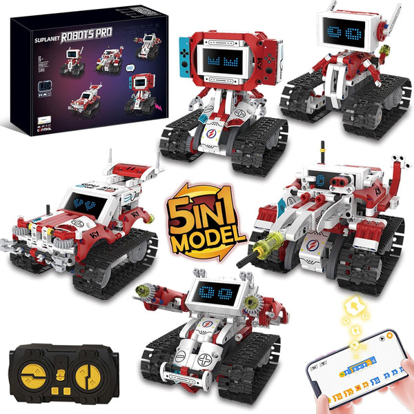 5 in 1 Robot Building Blocks Set for 8-16 Year Old Boys