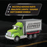 Driven by Battat Micro 1:24 Scale Toy Container Truck with Lights & Sounds for Kids - Realistic Delivery Truck