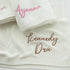 Monogrammed Rosanbella Personalized Baby Blanket - Custom Knit with Embroidery, Baby Name Blanket | Perfect for Baby