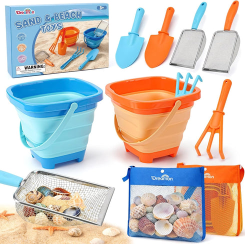 Dreamon Beach Toys, 2 Packs Travel Sand Toys for Kids Ages 4-8