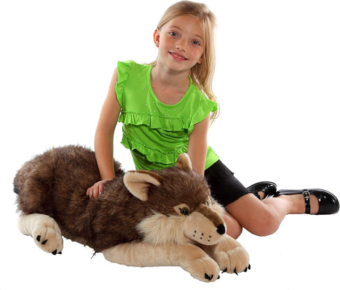 Wild Republic Jumbo Wolf Plush - Giant Stuffed Animal, 30 Inches