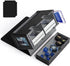 MTG Deck Box with 2 Commander Display and Dice Tray, Double Deck Box for 320+ Single Sleeved Cards, Leather Storage