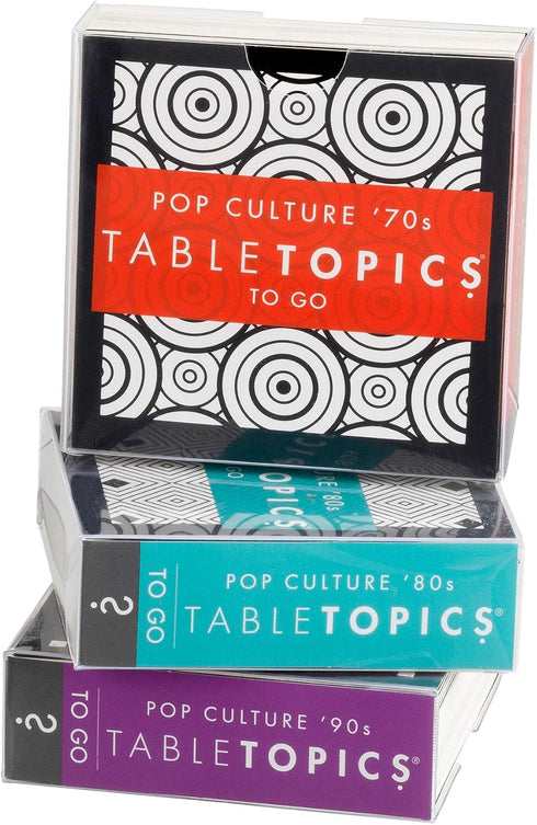 TableTopics Pop Culture Conversation Pack - 70's, 80's, and 90's Cards for Great Memories and Gifts