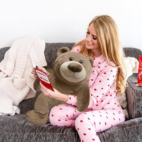 3.5 LB 24 Inch Weighted Stuffed Animals Bear, Weighted Plush Animals Throw Pillow, Cute Kawaii Plush Toys Gifts