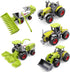 5 Pack Diecast Farm Tractor Toys, Mini Farm Vehicle Set with Combine