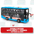 ArtCreativity Die Cast Double Decker Bus Toy with Lights & Sounds, Friction Powered for Kids