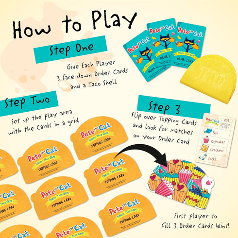 Briarpatch Pete The Cat Terrific Taco Game for Fans of The Pete The Cat Books, Ages 3+
