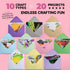 20 Packaged Arts & Crafts Kit for Kids, All-Inclusive, No Mess Craft Kits & Supplies for Boys & Girls DIY Creative