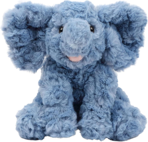 Hopearl Adorable Plush Calf Elephant Toy - Floppy Elephish Ultra Soft Stuffed Animal - Blue, 9''