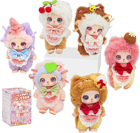 Mystery Fun Liilas Chef Kitten Series Blind Box, Adorable Collectible Toys, 6.3IN Hangable Doll