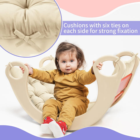 Set (34 20 3 inch, ROYALAY Premium Climbing Arch for Kids, Arch Cushion Floor Cushion Toddler Nap Mat * * Apricot)